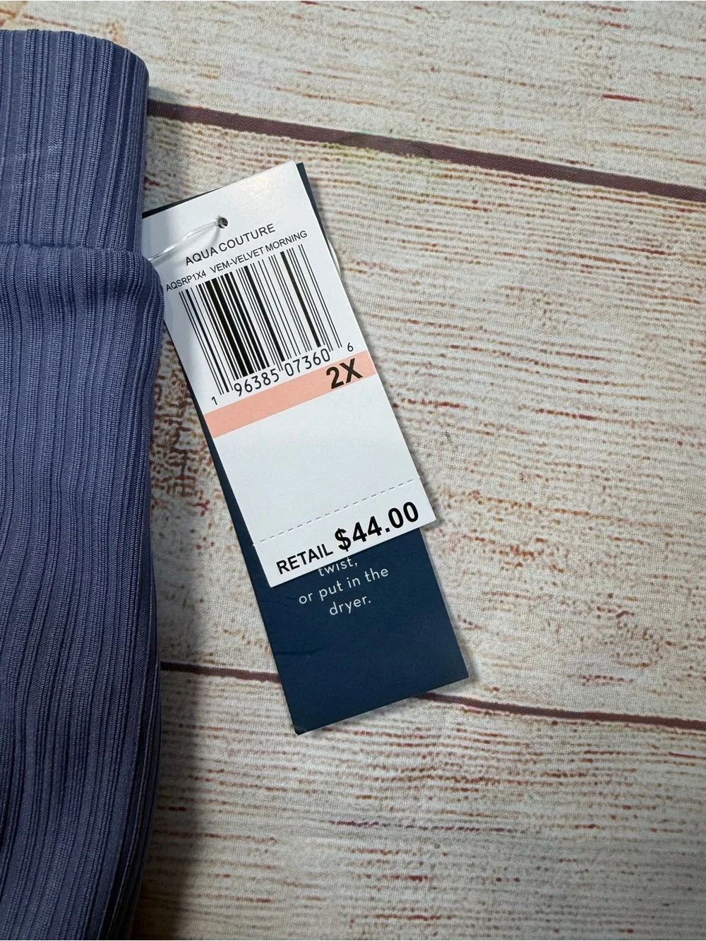 NWT Women’s High-Waist Ribbed Blue Swim‎ Bottom